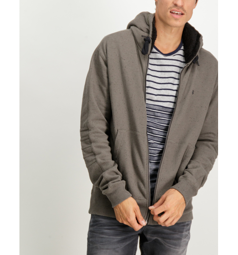 Pánská mikina GARCIA CARDIGAN 3459 taupe - GARCIA - U81063 3459 men`s sweat cardigan