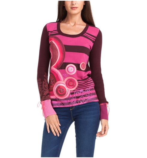 Dámské triko DESIGUAL TS_ALICIA 3063 ROSA PRIMULA - DESIGUAL - 47T2520 3063 TS_ALICIA
