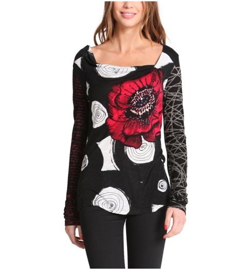 Dámské triko dlouhý rukáv DESIGUAL 48T2452 3080 TS_VIRGINIA - DESIGUAL - 