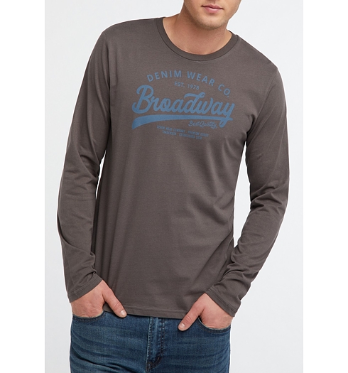 Pánské triko BROADWAY BROADWAY 90000 pavement - Broadway - 20102273 90000 T-shirt BROADWAY