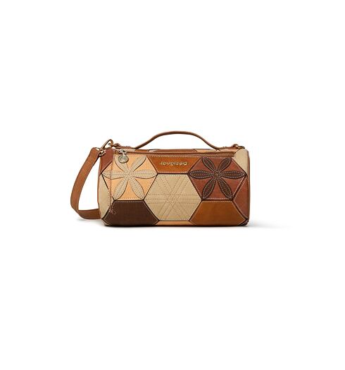 Dámská kabelka DESIGUAL BOLS_NOVA PRIME BARREL 6011 CAMEL - DESIGUAL - 20SAXPDY 6011 BOLS_NOVA PRIME BARREL