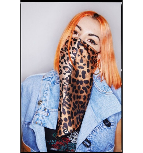 Dámské roušky DESIGUAL LEOPARD 2000 - DESIGUAL - 20WAOA50 2000 MASK FOULARD LEOPARD