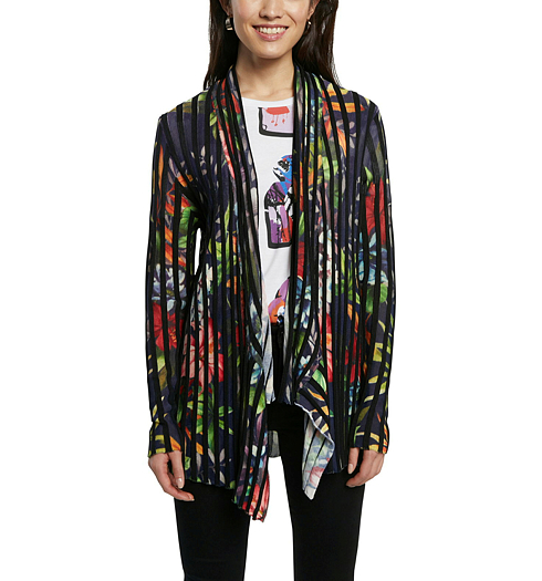 Dámský svetr DESIGUAL NAMUR 2000 NEGRO - DESIGUAL - 21SWJF07 2000 JERS_NAMUR