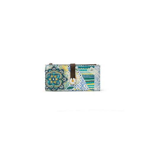 Dámská peněženka DESIGUAL FREYJA PIA 5029 AZUL AGUA - DESIGUAL - 21SAYA24 5029 MONE_FREYJA PIA