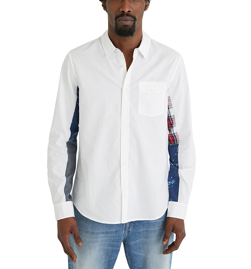 Pánská košile DESIGUAL DANI 1000 BLANCO - DESIGUAL - 21WMCW01 1000 CAM_DANI