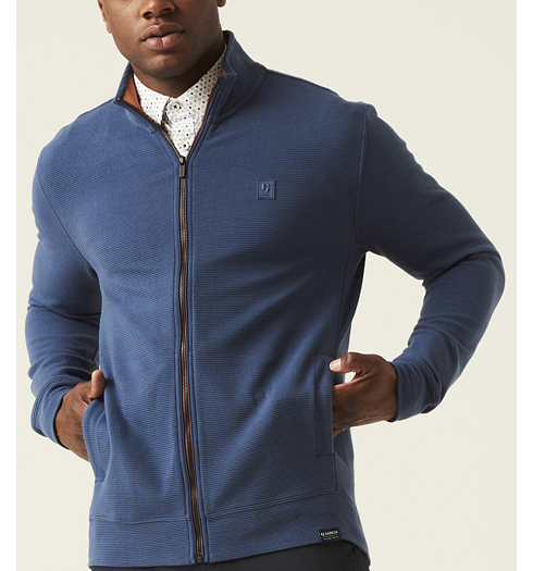 Pánská mikina GARCIA mens sweat cardigan 1050 indigo - GARCIA - H11219 1050 mens sweat cardigan