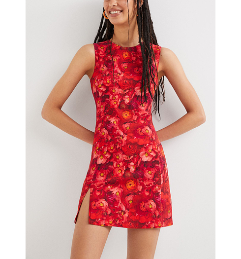 Dámské šaty DESIGUAL AMAPOLA 3000 CARMIN - DESIGUAL - 22SWVW68 3000 VEST_AMAPOLA