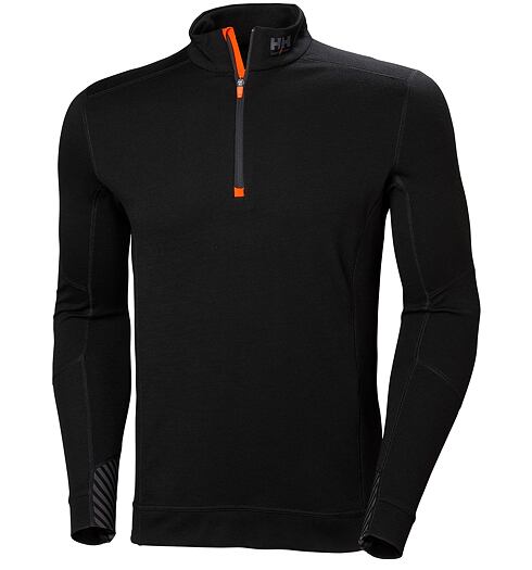 Pánské funkční triko HELLY HANSEN WORKWEAR LIFA MERINO 990 black - HELLY HANSEN WORKWEAR - 75107 990 HH LIFA MERINO ZIP