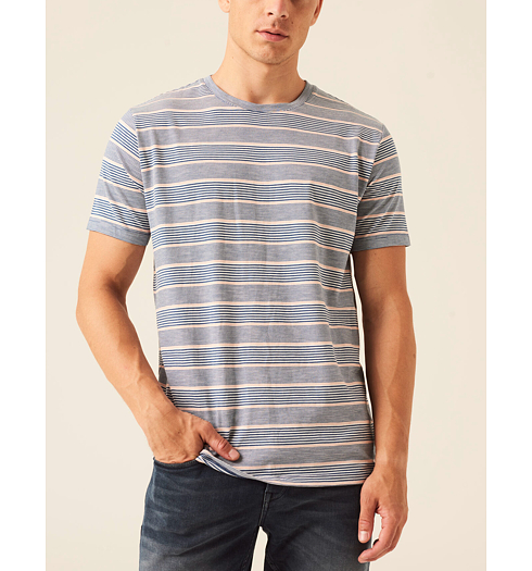 Pánské triko GARCIA mens T-shirt ss 6632 imperial blue - GARCIA - GE11004 6632 mens T-shirt ss