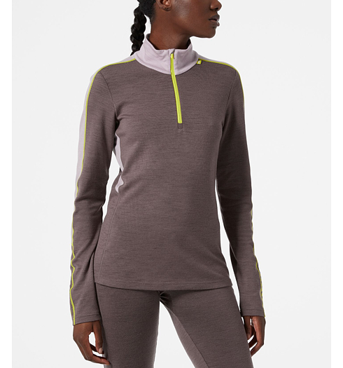 Dámské funkční triko HELLY HANSEN W LIFA MERINO 1/2 ZIP 656 sparro - Helly Hansen - 49383 656 W LIFA MERINO LIGHT 1/2 ZIP