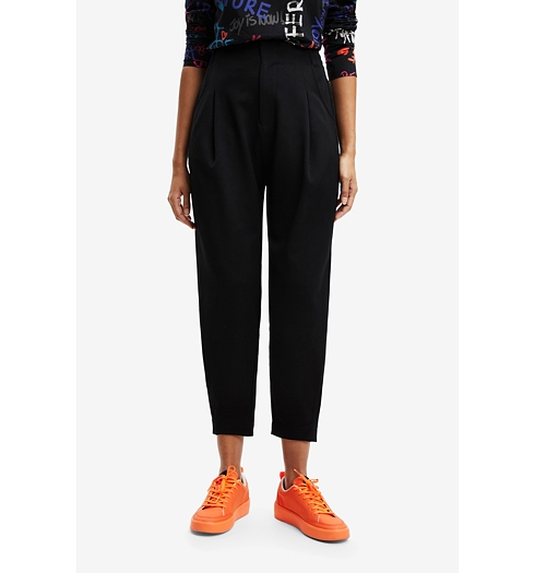 Dámské kalhoty DESIGUAL RA 2000 NEGRO - DESIGUAL - 22WWPW18 2000 PANT_RA