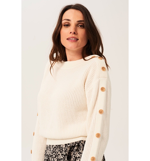 Dámský svetr GARCIA ladies pullover 53 off white - GARCIA - T20240 53 ladies pullover