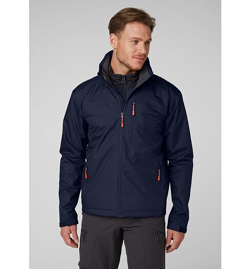 Pánská jachtařská bunda HELLY HANSEN 33875 597 CREW HOODED JACKET 597 NAVY - Helly Hansen - 33875 597 CREW HOODED JACKET