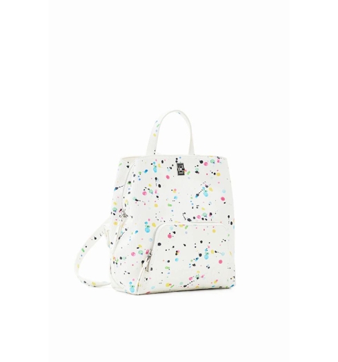 Dámský batůžek DESIGUAL NEON ART SUMY MINI 1001 WHITE - DESIGUAL - 23SAKP31 1001 BACK NEON ART SUMY MINI