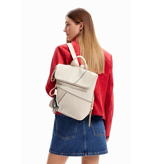 Dámský batůžek DESIGUAL GRISOM NERANO 1001 WHITE - DESIGUAL - 23WAKP10 1001 BACK GRISOM NERANO