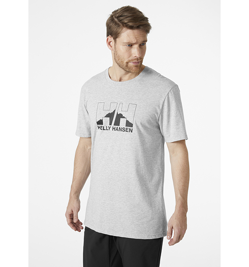 Pánské triko HELLY HANSEN NORD GRAPHIC T-SHIRT 951 GREY MELANGE - Helly Hansen - 62978 951 NORD GRAPHIC T-SHIRT