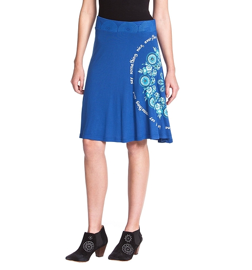 Dámská sukně DESIGUAL 51F28A5 5010 FAL_CABLE 5010 ROYAL - DESIGUAL - 51F28A5 5010 FAL_CABLE