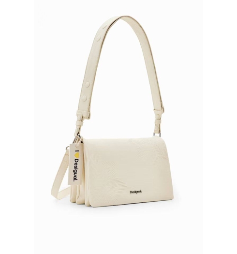Dámská kabelka DESIGUAL 24SAXP84 1001 BAG_AQUILES DORTMUND FLAP 1001 WHITE - DESIGUAL - 24SAXP84 1001 BAG_AQUILES DORTMUND FLAP