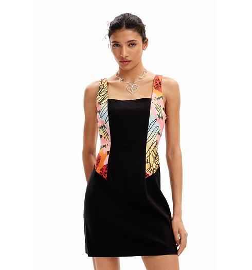 Dámské šaty DESIGUAL  VEST_MARBELLA_ LACROIX 2000 BLACK - DESIGUAL - 24SWVW75 2000 VEST_MARBELLA_ LACROIX