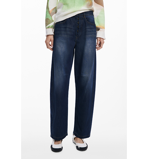 Dámské jeans DESIGUAL 25WWDD15 5008 DENIM BOMBI 5008 BLUE - DESIGUAL - 25WWDD15 5008 DENIM BOMBI