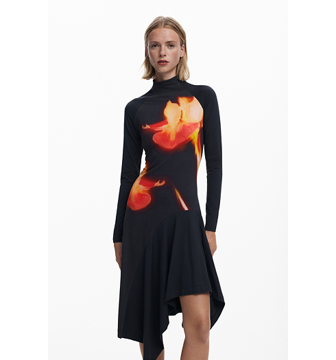 Dámské zimní šaty DESIGUAL MILA Černá - DESIGUAL - 25WWVK40 2000 VEST MILA