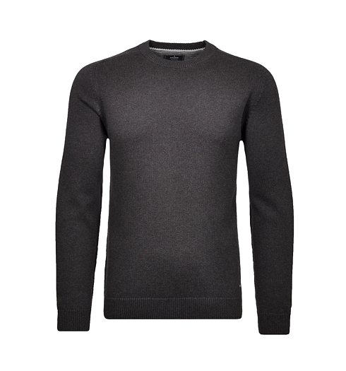 Pánský svetr RAGMAN Round neck Šedá - Ragman - 464180 019 Round neck