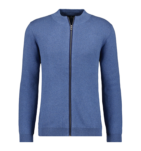 Pánský svetr RAGMAN Cardigan structured Modrá - Ragman - 746295 073 Cardigan structured