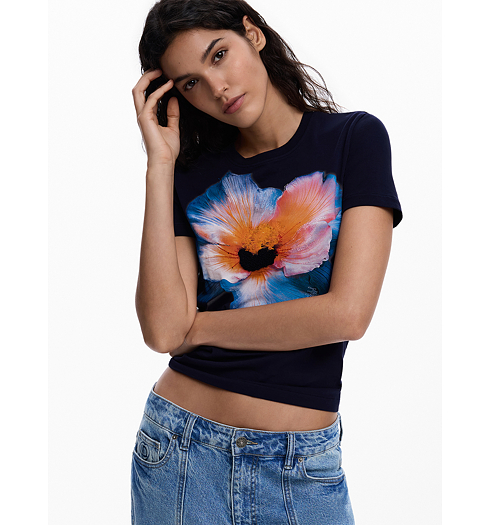 Dámské triko DESIGUAL ESTOCOLMO Černá - DESIGUAL - 26SWTK03 5000 TS ESTOCOLMO