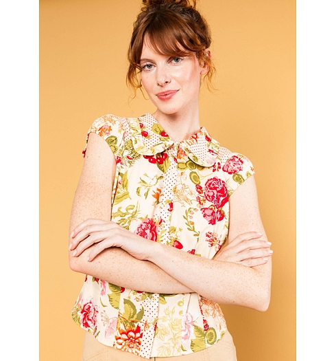 Dámská halenka Blutsgeschwister Que sera, sera Béžová - Blutsgeschwister - 001261-102 01988 Que sera, sera