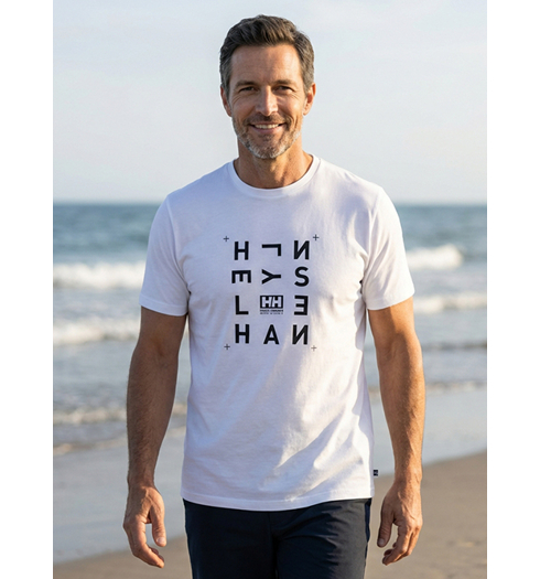 Pánské triko HELLY HANSEN 63082 2 SKOG GRAPHIC T-SHIRT 002 WHITE - Helly Hansen - 63082 2 SKOG GRAPHIC T-SHIRT