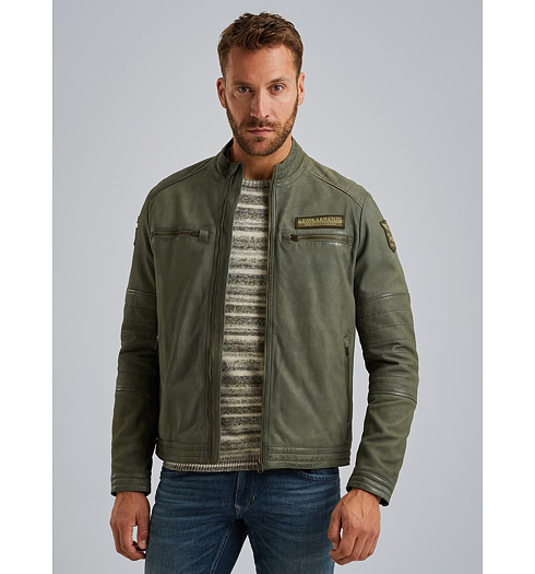 Pánská kožená bunda PME LEGEND PLJ2502703 6414 Short jacket FORHAWK Sheep vsqo Waxed 6414 - PME LEGEND - PLJ2502703 6414 Short jacket FORHAWK Sheep vsqo Waxed