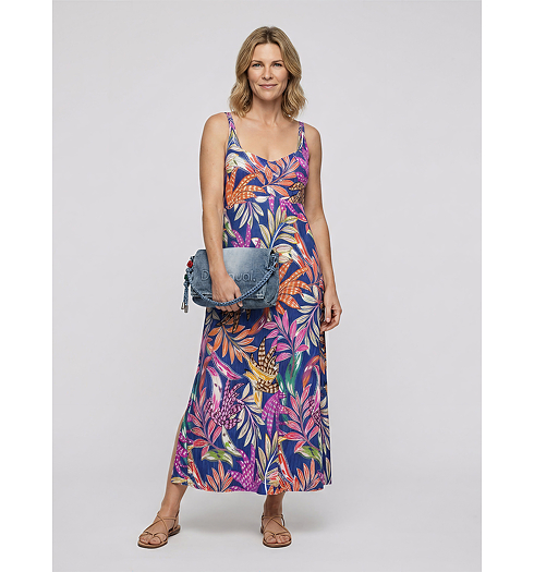 Dámské letní šaty Geisha Dress long AOP Multicolor - Geisha - 67151-60 NOËLLE 625 Dress long spaghetti jersey AOP