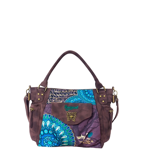 Dámská kabelka DESIGUAL BOLS_ MCBEE_BOLAS ROJAS 4073 verde - DESIGUAL - 46X5209 4073 BOLS_ MCBEE_BOLAS ROJAS