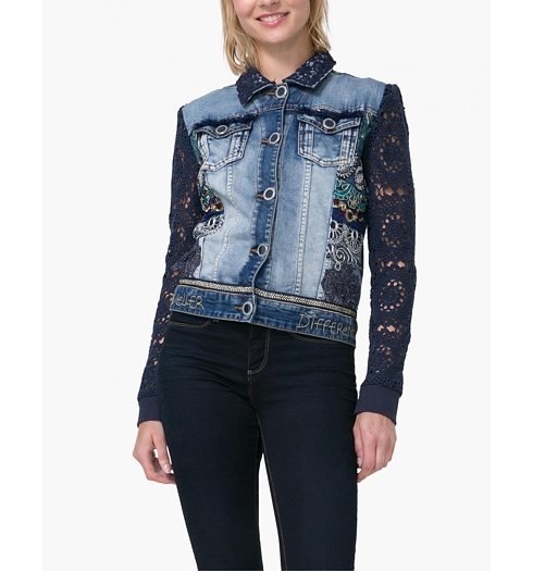 Dámská bunda DESIGUAL EXOTIC 5053 DENIM MEDIUM WASH - DESIGUAL - 72E2JC7 5053 CHAQ_EXOTIC