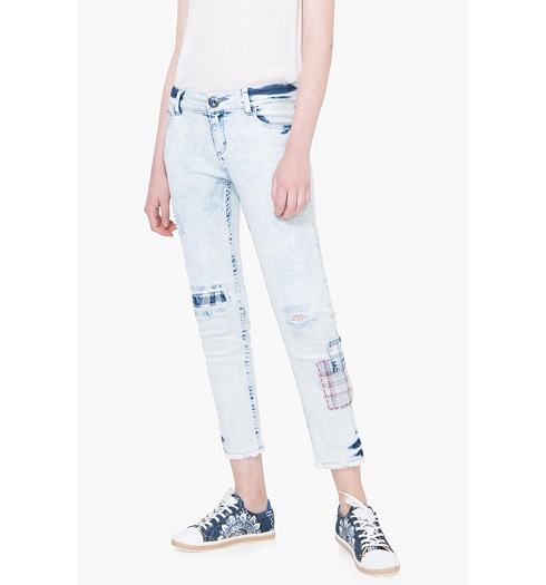 Dámské jeans DESIGUAL JEANS 6 5179 DENIM BLEACH - DESIGUAL - 73D2JA9 5179 DENIM_JEANS 6