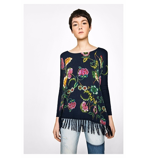 Dámský svetr DESIGUAL JERS_YOVANA 5001 MARINO - DESIGUAL - 71J2EA5 5001 JERS_YOVANA