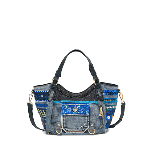 Dámská kabelka DESIGUAL ROTTERDAM MINI EXT.EXOTIC 5006 JEANS - DESIGUAL - 17WAXDBA 5006 BOLS_ROTTERDAM MINI EXT.EX