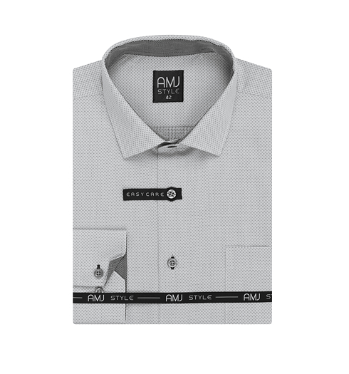 Košile společenská AMJ KOšILE VDR 930 930 šedá vzorovaná - AMJ KOšILE - VDR 930