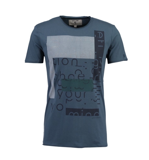 Pánské triko GARCIA T-SHIRT SS 3464 denim blue - GARCIA - I71003 2464 T shirt ss