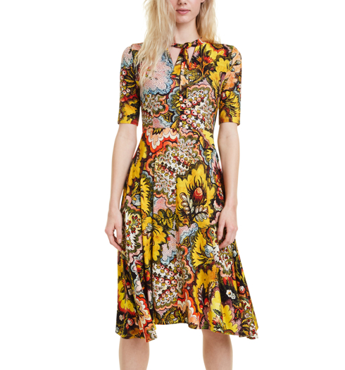 Dámské šaty DESIGUAL ARLENE 8006 MOSTAZA - DESIGUAL - 19WWVK66 8006 VEST_ARLENE