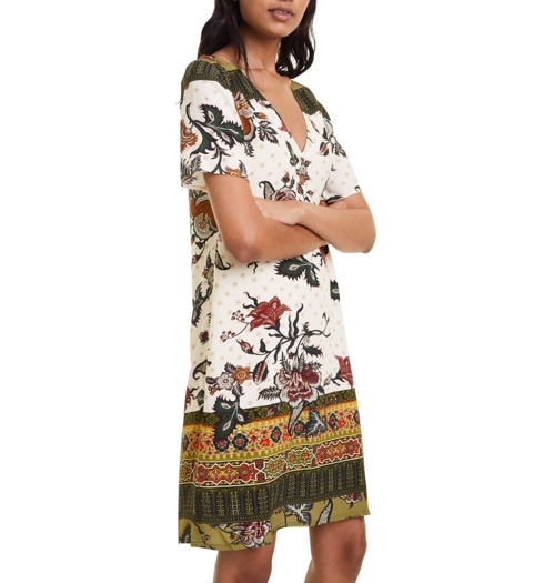 Dámské šaty DESIGUAL HILIER 4074 VERDE JACK - DESIGUAL - 19WWVWAK 4074 VEST_HILIER