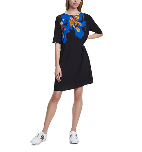Dámské šaty DESIGUAL VEST_PISTILO 2000 BLACK - DESIGUAL - 20SWVW47 2000 VEST_PISTILO