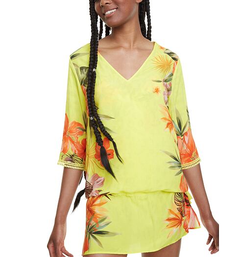 Dámská halenka DESIGUAL TOP_CORCEGA 8035 BLAZING - DESIGUAL - 20SWMW19 8035 TOP_CORCEGA