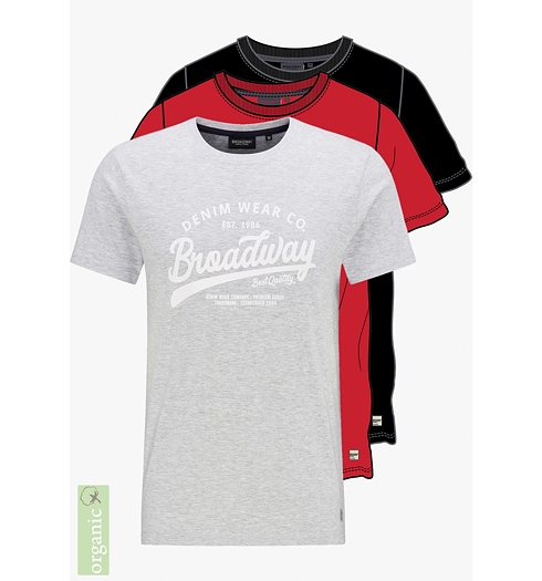 Pánské triko BROADWAY T-SHIRT BROADWAY 001-030300 BLACK - Broadway - 20102530 001-030300 T-SHIRT BROADWAY