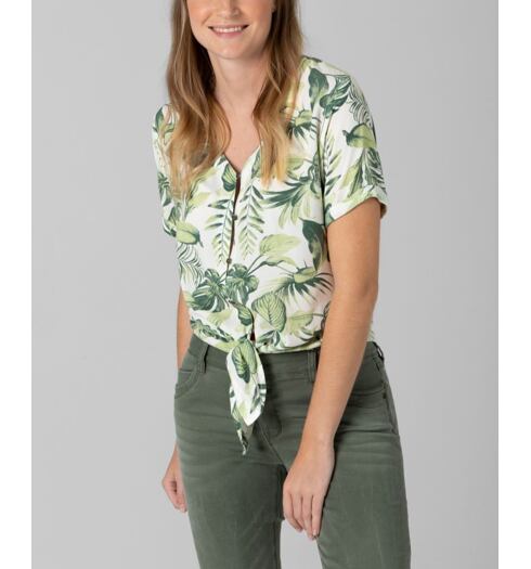 Dámská halenka TIMEZONE Printed Blouse 4624 - Timezone - 13-10099-10-1313 4624 Printed Knot Blous