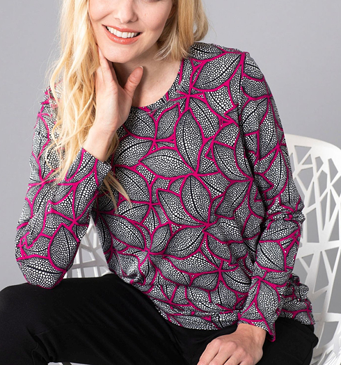 Dámské triko HAJO D Shirt 181 fuchsie - HAJO - 18983 181 D Shirt