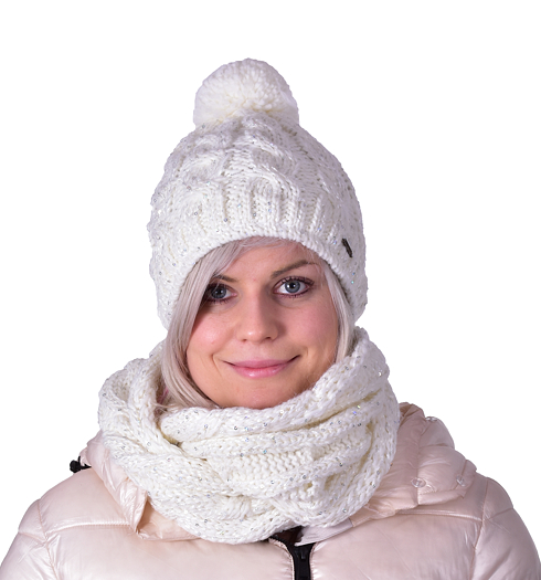 Dámská zimní čepice KERBO W KABU 001 bílá - KERBO - W KABU 001