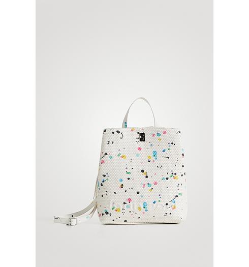 Dámský batůžek DESIGUAL VINTASPLATTER SUMMY MINI 1008 CRUDO BEIGE - DESIGUAL - 22SAKP13 1008 BACK_VINTASPLATTER SUMMY M
