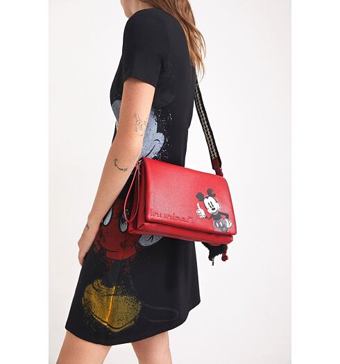 Dámská kabelka DESIGUAL MICKEY DORTMUND FLAP 3000 carmine - DESIGUAL - 21WAXPA0 3000 BOLS_MICKEY DORTMUND FLAP
