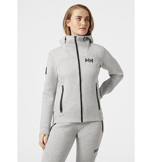 Dámská mikina HELLY HANSEN W HP OCEAN SWT JACKET 949 GREY MELANGE - Helly Hansen - 30243 949 W HP OCEAN SWT JACKET